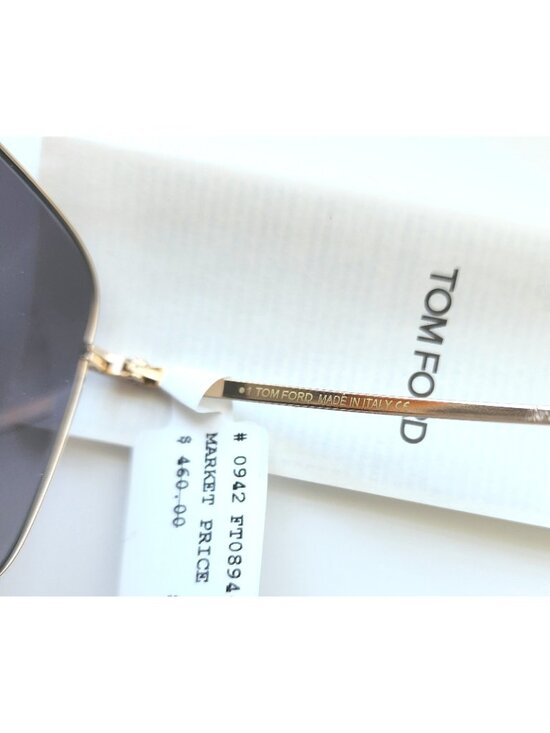 Tom Ford TF894-K 05B 59mm Oversized Square Sunglasses Black Gold / Gradient main image 4